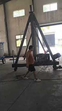 2 Tons portable/frame gantry crane commissioning site#gantrycrane #Lifting machinery