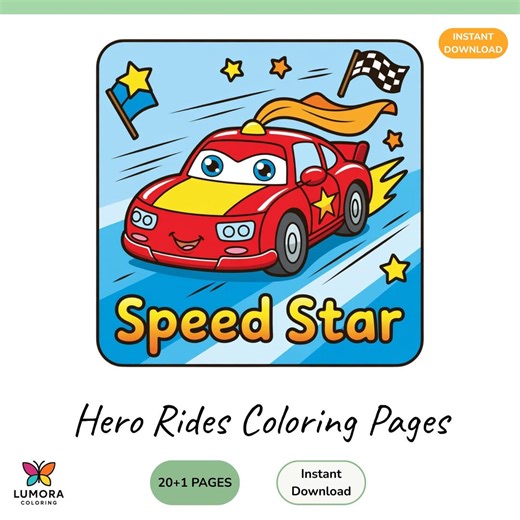 Vehicle Coloring Pages for Kids - Cute Superhero Cars Trucks Printable - Etsy