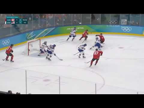 Nathan Mackinnon miss of the century vs usa olympic final crosby hellebuyck mcdavid