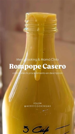 ROMPOPE CASERO Merrycooking con mamá Chilo #recipe #eggnog #dessert #easyrecipe