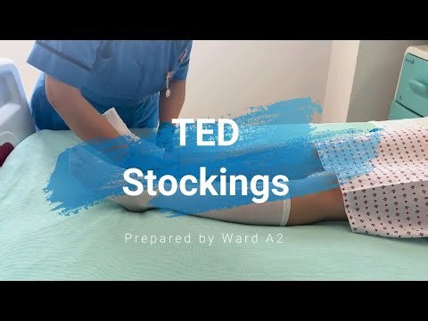 Applying TED stockings