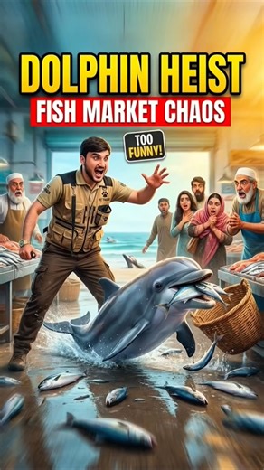 Hilarious Dolphin Fish Heist! 🐬💨 Trainer Says ‘Run!’ #funny #trending #viral #eyecatchy #funniest