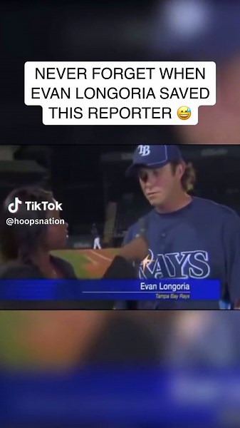 Evan Longoria Saves Blonde Reporter