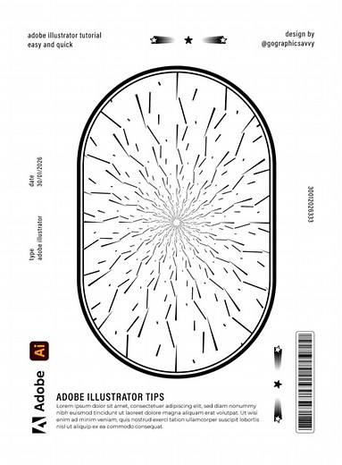 Light Burst Pattern Design in Adobe Illustrator