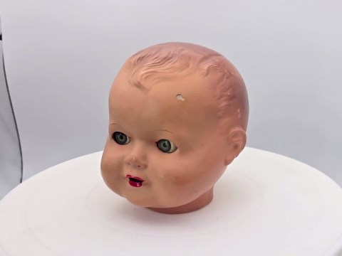 Vintage 1950s Hard Plastic Baby Doll Head With Blinking Eyes - Etsy
