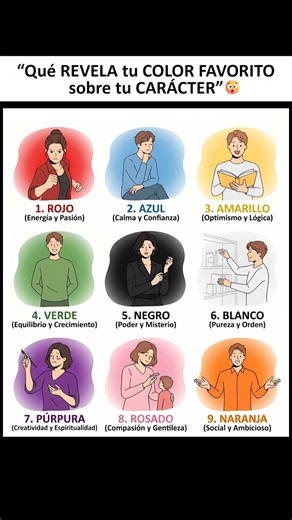 "¿Qué REVELA tu COLOR FAVORITO sobre tu CARÁCTER" 😮