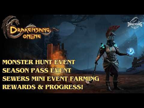 Drakensang Online - Monster Hunt, Season Pass & Sewers Mini Event Farming, Rewards & Progress! DSO