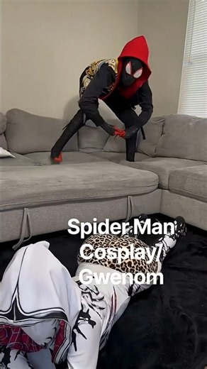 Spider man Stay at home😂Spider man Cosplay costume Gwen Stacy trend💃 Gwenom 🤬