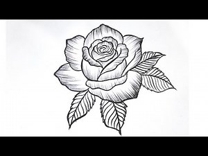 Rose Drawing Easy | How To Draw A Rose Step-by-step | Pencil Drawing