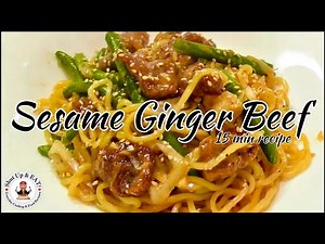 Sesame Ginger Beef stir fry Noodles | 15 min recipe