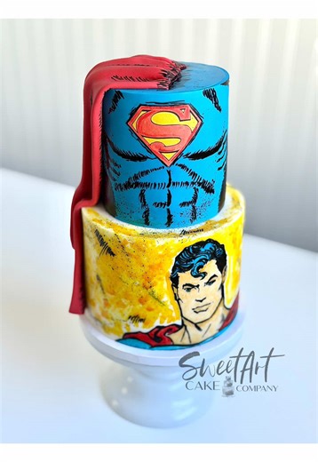 #cake #art #superman #handpainted