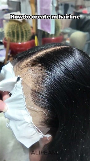 How to create m hairline #alipearlhair #wigs #humanhair