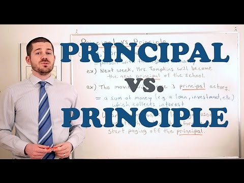 Vocabulary Comparisons - 'Principal vs Principle'