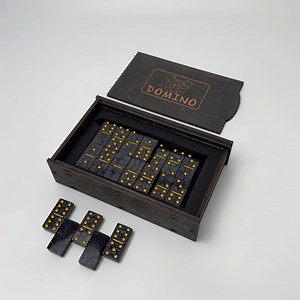 Gray&gold Epoxy Resin Dominoes With Wooden Box for Storage, Tabletop Game, Family Night Game, Christmas Gift, Custom Dominoes, Outdoor Game - Etsy