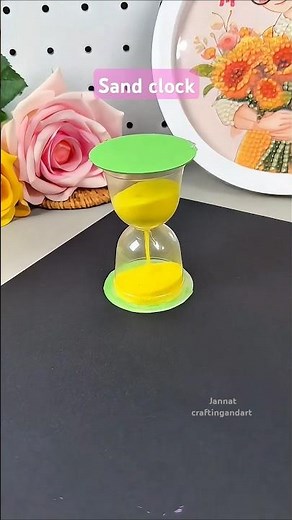 How to make sandclock by jelly pot ⏳⌛ sandglass at home #diy #art #handmade #easycraft