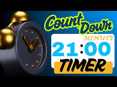 21 Minute Countdown Timer with Alarm – Simple Countdown | No Copyright Timer | Best for Study