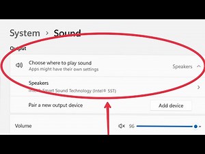 Choose where to play sound in Windows 11