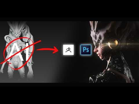 From Sketch to Sci-Fi Alien – Part 2 (AI🚫)