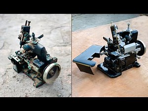 Restoration of sewing overlock machine | Restore old machine & tools | overlock machine restoration
