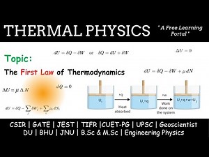 Lecture 11 : The First Law of Thermodynamics | Heat Capacity | Specific Heat Capacity