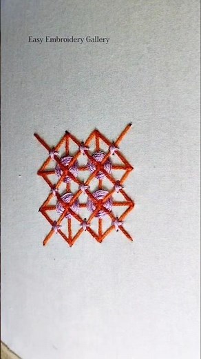 How to Embroider a Star Pattern Using Woven Wheel & Straight Stitches | Easy Embroidery Gallery