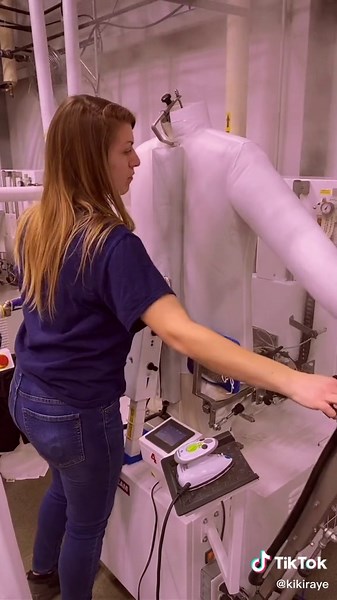 Laundry Nerd (@laundrynerd) - I hate the sound of my own voice #shirtpress #highsteam #drycleaningtok #curtisgirls and I’m clearly still getting the hang of this