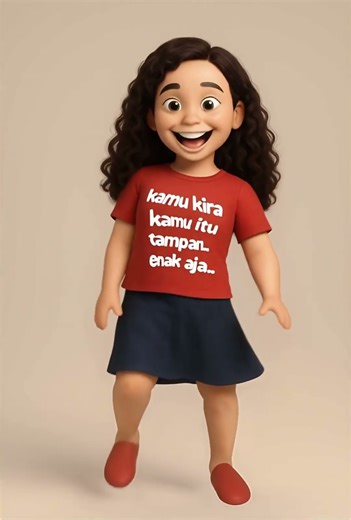 Cute Cartoon Girl Dancing – Fun & Adorable Animation! 💃✨