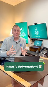 What is subrogation? 🤔 After an accident, your health insurance may pay your medical bills — but if you recover money from the at-fault party, the insurer can ask to be reimbursed. That process is called subrogation. It’s one of the most misunderstood parts of a personal injury case. If it’s not handled correctly, it can cut into your settlement. That’s where Team Green Law comes in. #TeamGreenLaw #CountOnGreen #Subrogation #Insurance #MedicalInsurance | Team Green Law