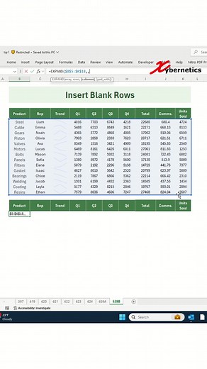 Insert Blank Rows in Excel Every Other Row - Excel Tips and Tricks Discover how to insert blank rows in Excel every other row. Here is the formula featured in my video. =WRAPROWS(TOROW(EXPAND($B$5:$K$18,,10*4,"")),10*1) Insert blank rows in every other rows by formula,How do I insert blank rows in Excel every other row?,How do I insert blank rows between multiple rows in Excel?,How do you auto fill formula when inserting blank rows?,How do I insert a blank row after every 10 rows in Excel?, Chec