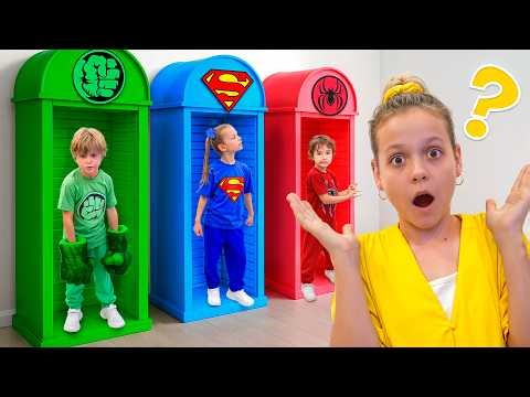 Para superhero menyelamatkan hari dan petualangan lainnya.