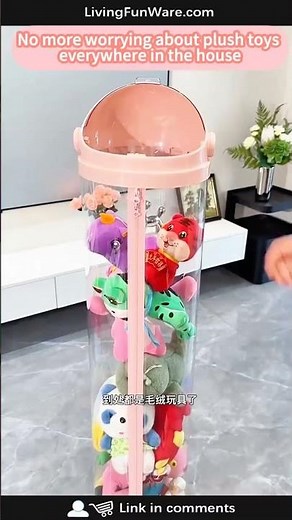 🧸 Plush Toy “Invisible Closet” — Crystal Clear, Mega Storage Power