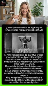 King Kong de 1933 NO era CGI… ¿cómo hicieron esto? 🦍