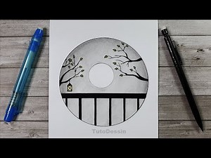 Dessiner facilement au crayon de papier | Comment faire un dessin | Dessin de paysage