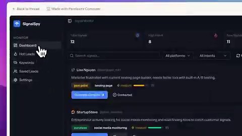I JUST BUILT AN ENTIRE APP IN 10 MIN THAT PEOPLE WOULD PAY $100/MO TO ACCESSi gave perplexity computer one prompt and it built me an app that scans X, reddit, and forums for people literally asking for what you sellstuff like “anyone know a good…”, “looking for help with…”, “what’s the best tool for…”you drop in keywords and it tracks all of it in real time, then ranks each post based on how likely that person is to actually buyit turns every post into a lead with a summary, link, and intent sco