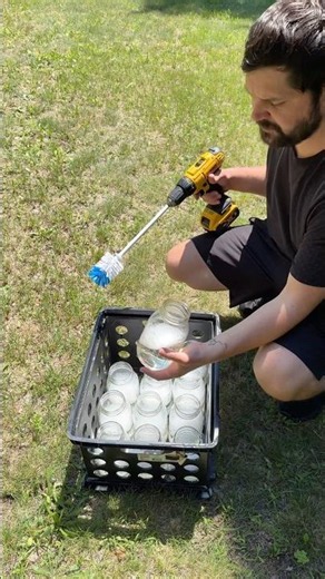 How i clean dirty Jars FAST 🫙 💨 #yt #tools #lifehack #mycology #cleaning #hobby #canning #jars