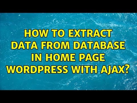 How to extract data from database in Home page wordpress with ajax?