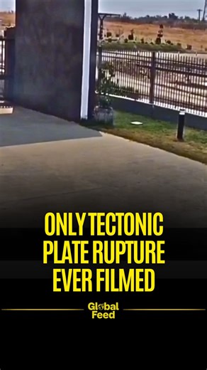 Global Feed on Instagram: "This rare footage captures the first and only recorded moment of a tectonic plate rupture as it actually happened. What was once only measured through instruments is now visible to the human eye revealing the raw power that constantly reshapes the surface of our planet. Tectonic plates move slowly over time but when stress finally releases the result is sudden violent and unstoppable. Seeing this rupture in real time helps scientists better understand how earthquakes b