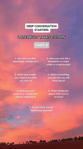 Late Night Deep Conversation Starters