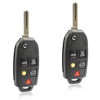 2 Key for Volvo C30 C70 S40 S60 S80 V50 V70 XC60 XC70 XC90 Flip Keyless Entry Remote Fob