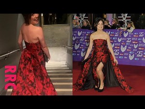 Laura Tobin @PoB24: strapless brocade dress with high split