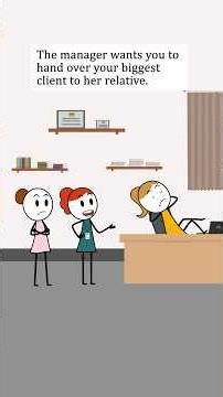 The manager wants you to hand over your biggest client to her relative.#job #manager #animation #fpy