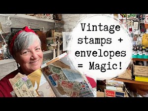 How to Make a Junk Journal using Old Envelopes & Vintage Postage Stamps
