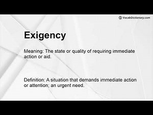 Exigency Meaning