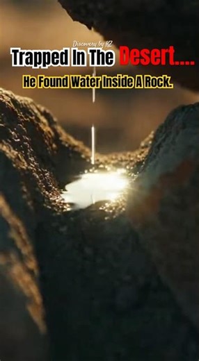 Trapped in the desert… he found water inside a rock. #shorts #usa #survival