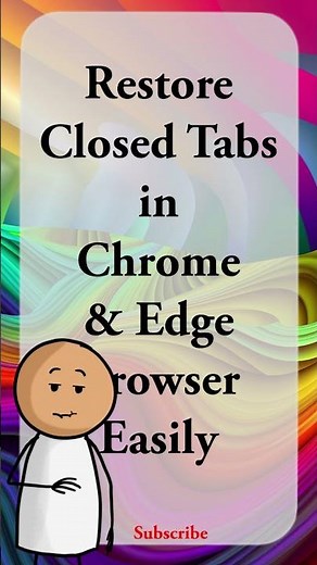 Restore Closed Tabs in Chrome & Edge🚀 #browsertips #chrome #edgebrowser #tricks