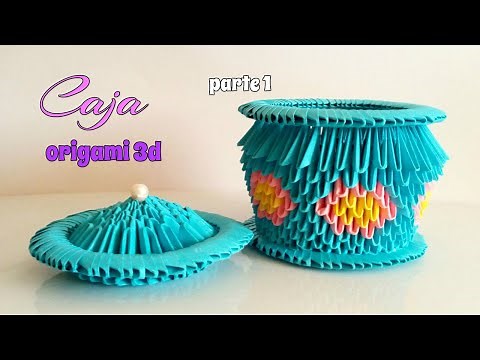 CAJA con TAPA en ORIGAMI 3D/PARTE 1.