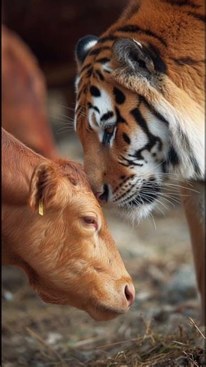 Tiger vs Cow #TigerChasingCow #WildlifeAdventure #NatureDocumentary #AnimalBehavior #TigerVsCow