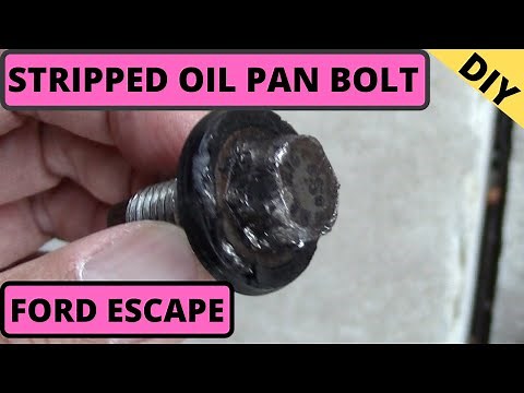 How to remove Stripped or Rounded Oil Pan Bolt. Oil Change 2006-09 Ford Escape. DIY.