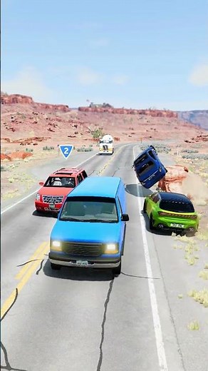 Realistic Highway Car Crashes #573 – BeamNG Drive #realistic