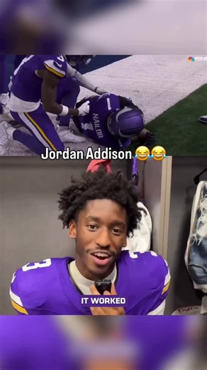 TSN | Addison hit him with the stim and he was brought back to life 🤣 (via @vikings) | Instagram